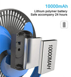 AerisClip Battery Fan | 360° Rotation | 10000mAh | With Clip & USB-C
