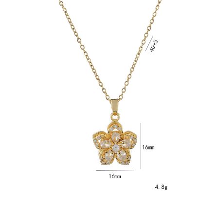 Rotating Flower Pendant Necklace – Non-Tarnish Versatile Jewelry