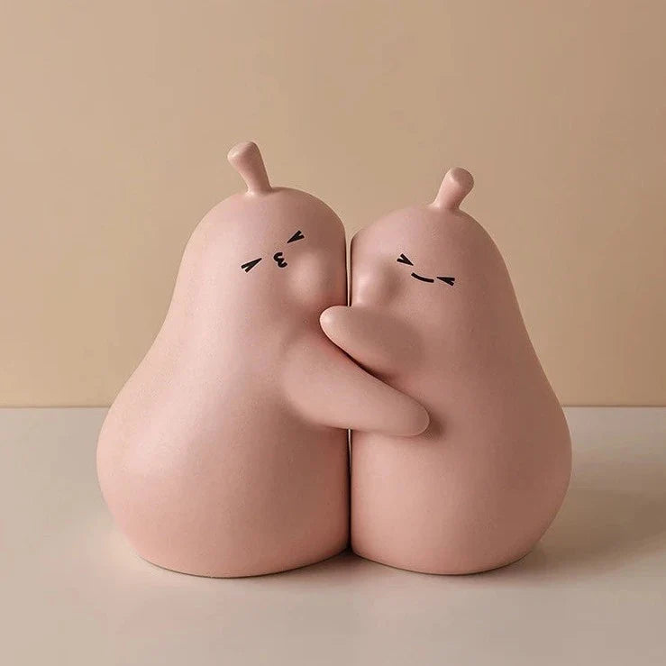 Hugging Pear Bookends