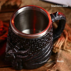 Medieval Dragon Resin Stainless Steel Mug as Coffee Mug or Tea Mug