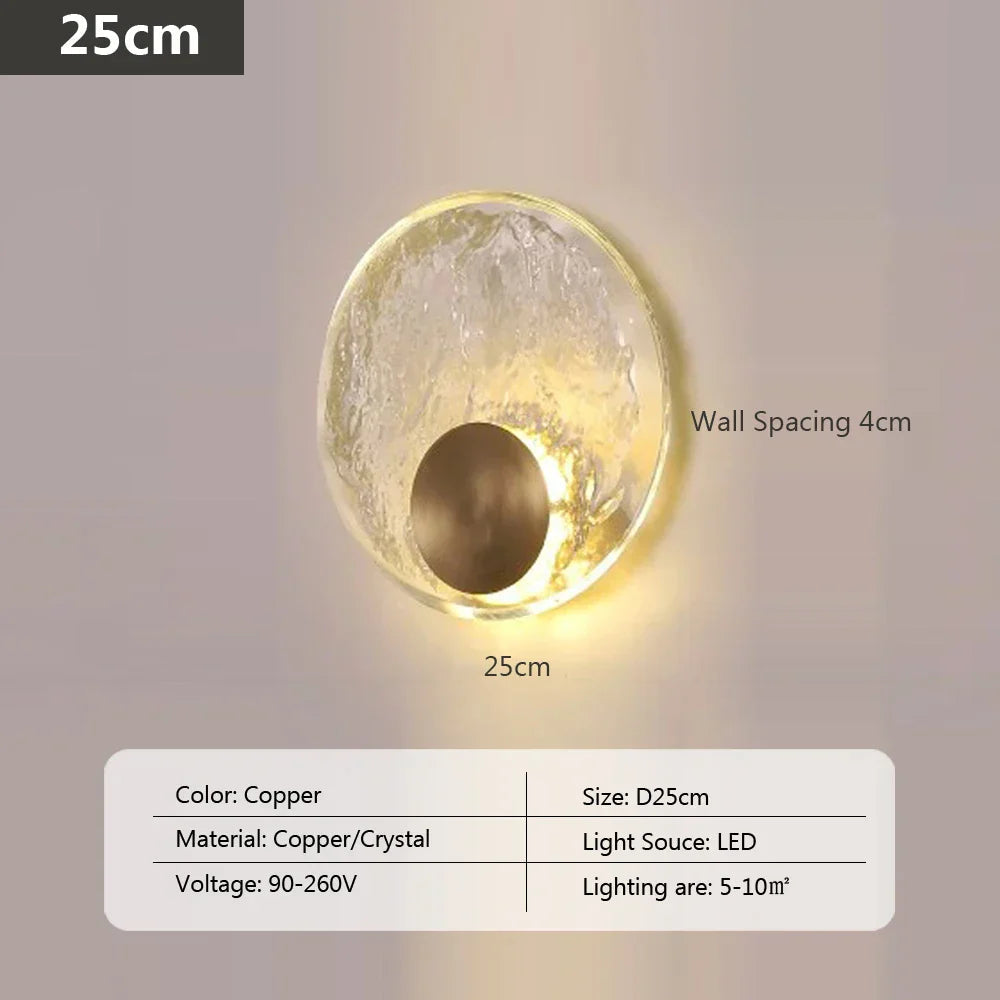 CrystalLuxe - Elegant LED Crystal Wall Lamp