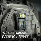 Luminoxar Tactical Mini LED Work Light | USB-C Rechargeable | 7 Light Modes & Magnetic Base | 8.1 × 4.5 × 2.6 cm | IPX4 Waterproof