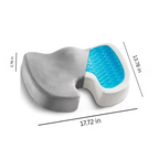 Gel Seat Cushion with Memory Foam and Non-Slip Support for Office, Car, and Home