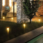 Solar Torch 5-piece Set | Flame Look LED Garden Lights | Solar Powered | Decorative Light for Outdoor