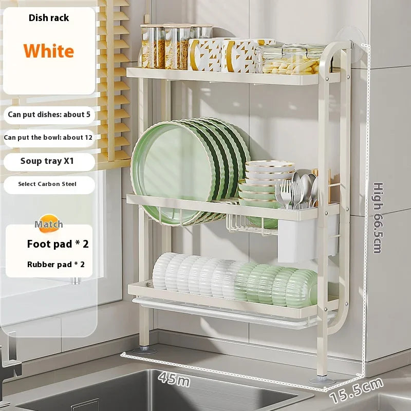 Shelf Sleek Space-Saving Multi-Tier Kitchen Storage Rack