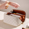 Luxury Checkered Make-up Cosmetic Bag