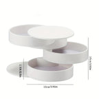 Velvira Jewelry Box Rotatable | 5 Levels with Lid | Dustproof & Compact | For Jewelry, Hair Accessories & Makeup