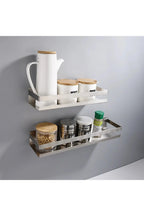 Modern black floating shelves