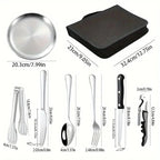 Camping Cutlery Set Silviora Gear | 10/20-piece | Stainless Steel | For Outdoor, Picnic & Travel