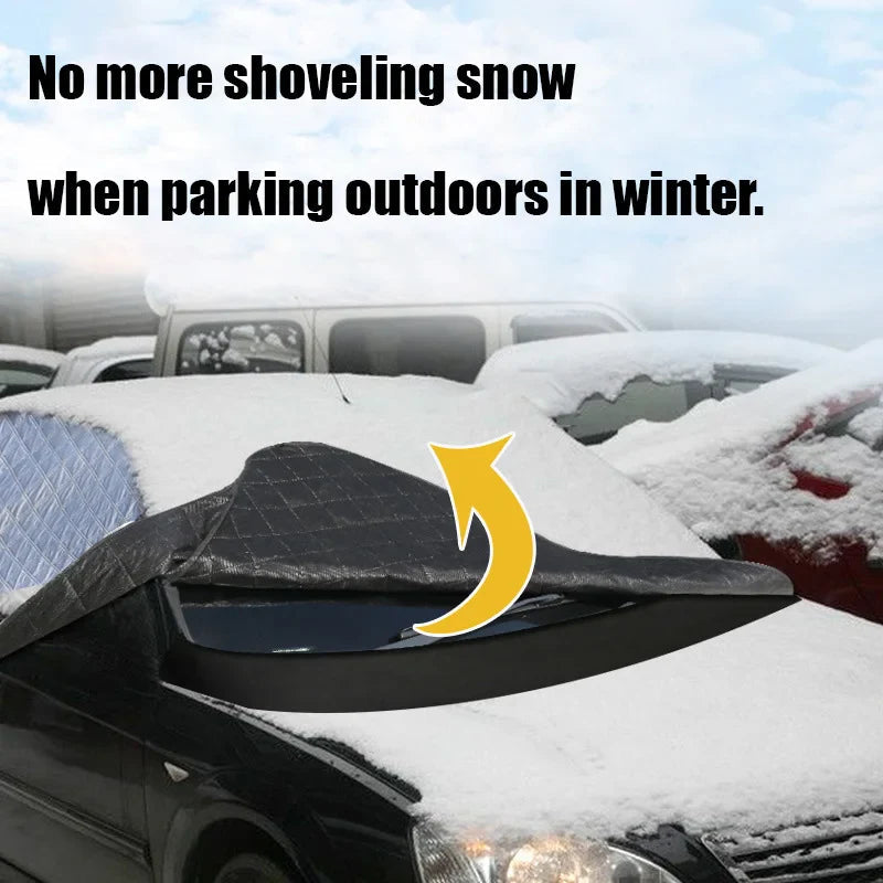 FrostGuard Ultra | Extra Large Car Windshield Cover | 3-Window Design | Protection Against Snow, Ice, Sun & Dust | Windproof & Quick Installation