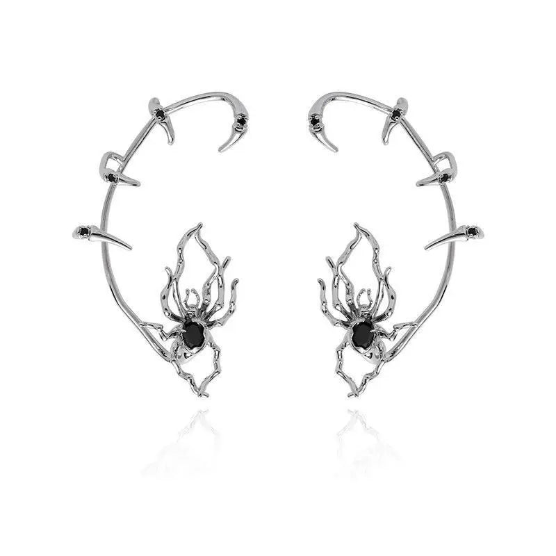 Gothic Spider Web Earring