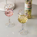 Colorful Dots Wine Glass