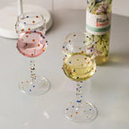 Colorful Dots Wine Glass