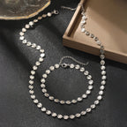 Circle Spiral Bracelet and Necklace Set