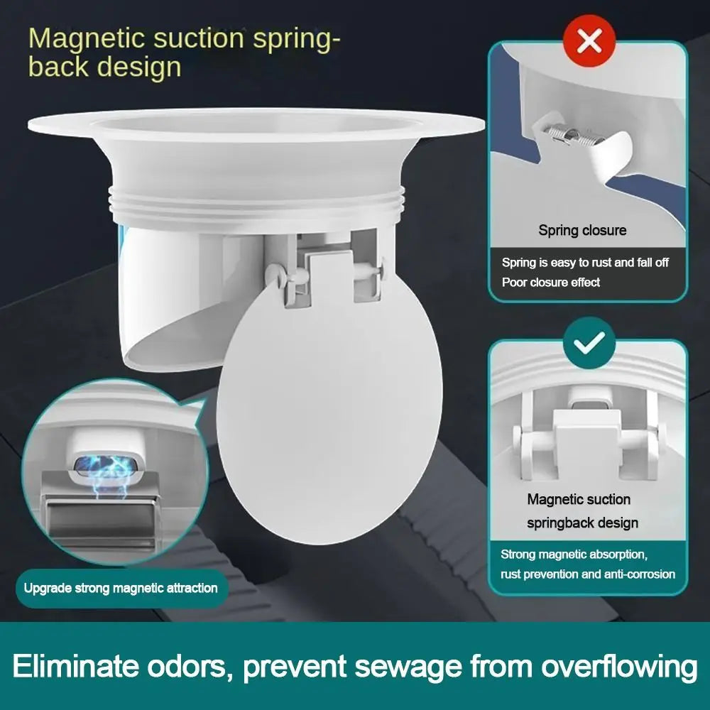 Anti-Smell Squat Toilet Plug Magnetic Stopper