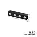 Solavera LumiFence Solar Lights | 4-piece Set LED Outdoor Lights | IP54 Weatherproof | Aluminum | For Garden, Fence & Patio