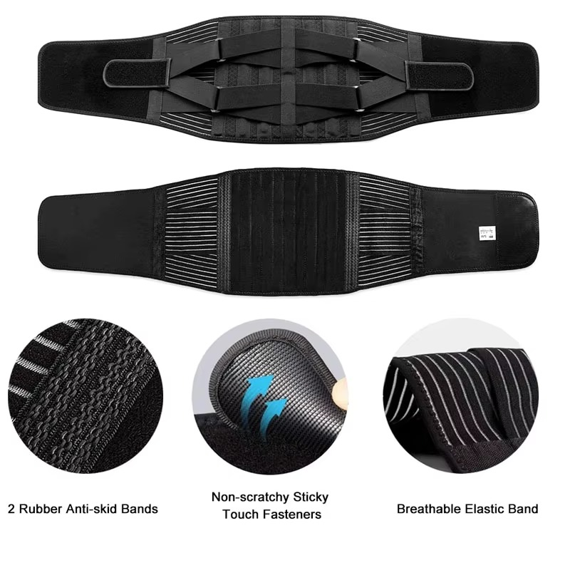 Lower Back Brace for Lumbar Support, Adjustable Orthopedic Back Belt