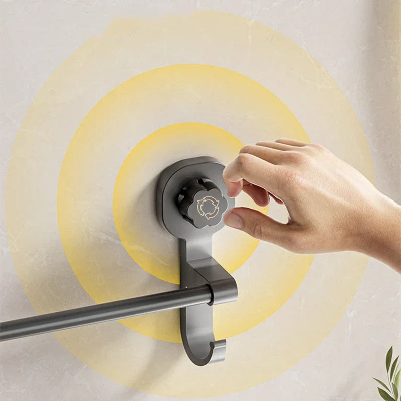 MagnaGrip Power Suction Cup Towel Holder – Black self-adhesive towel holder without drilling