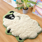 Fluffy Sheep Shaped Bedroom Bedside Rug