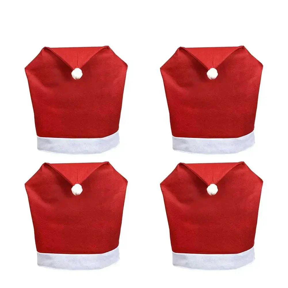 SantaSeat Christmas Chair Covers – Set of Decorative Chair Covers with Santa Design
