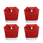 SantaSeat Christmas Chair Covers – Set of Decorative Chair Covers with Santa Design
