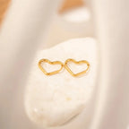Elegant Heart Hoop Earrings