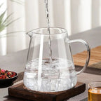 450ml-950ml Heat Resistant Glass Teapot – Stainless Steel Tea Filter, Flower Kettle for Kung Fu Tea, Puer and Oolong Tea