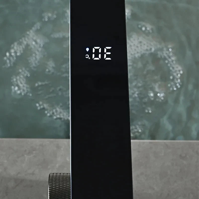 LED Sink Faucet with Digital Temperature Display and Hot-Cold Mixing Function