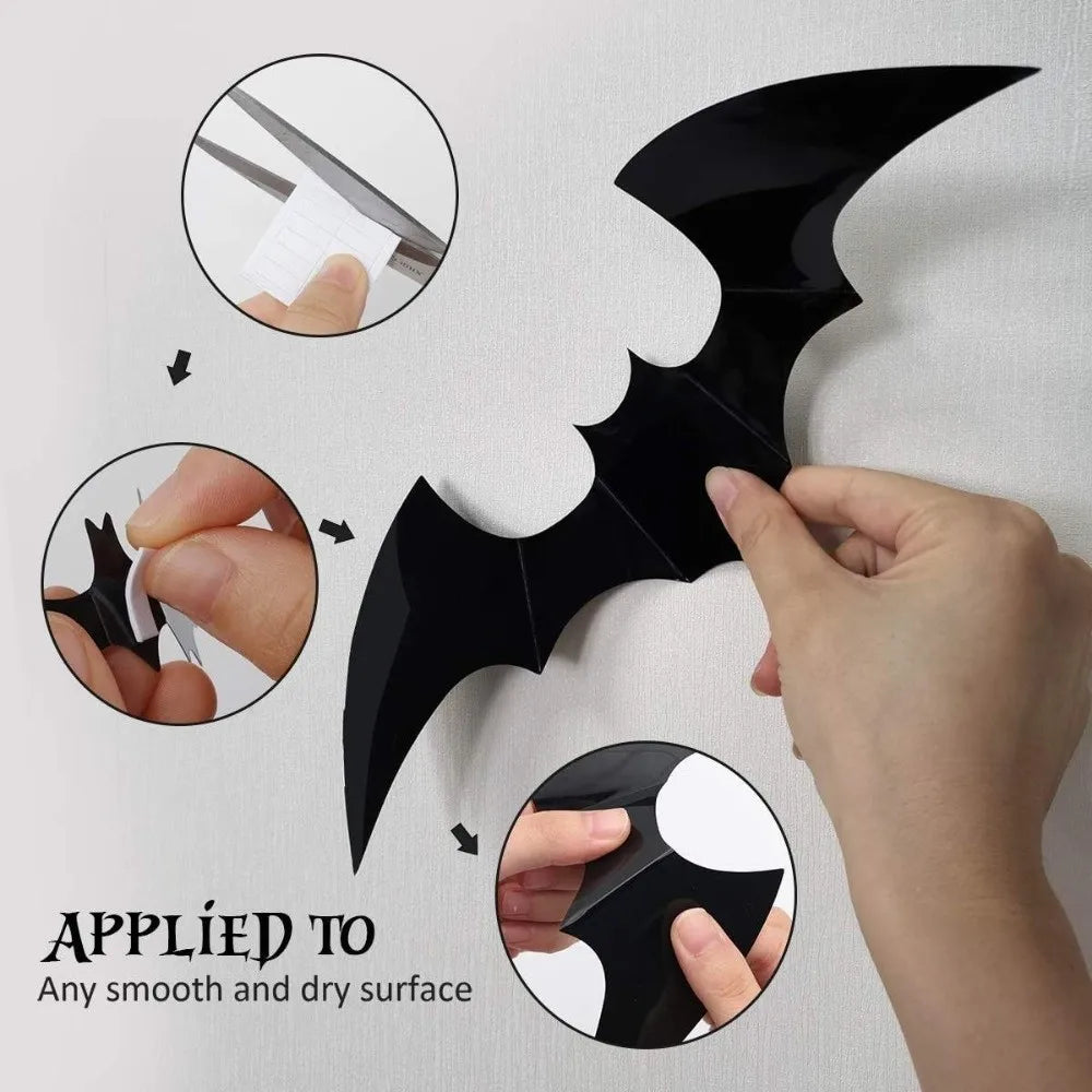 Luminous LED Bat Wall Stickers 24PCS
