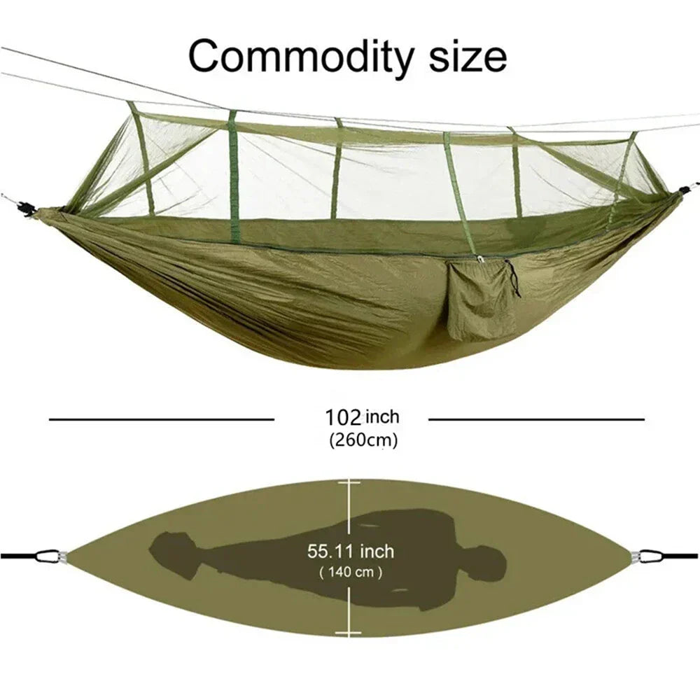 NatureRest Hammock | Integrated Mosquito Net | Compact & Breathable