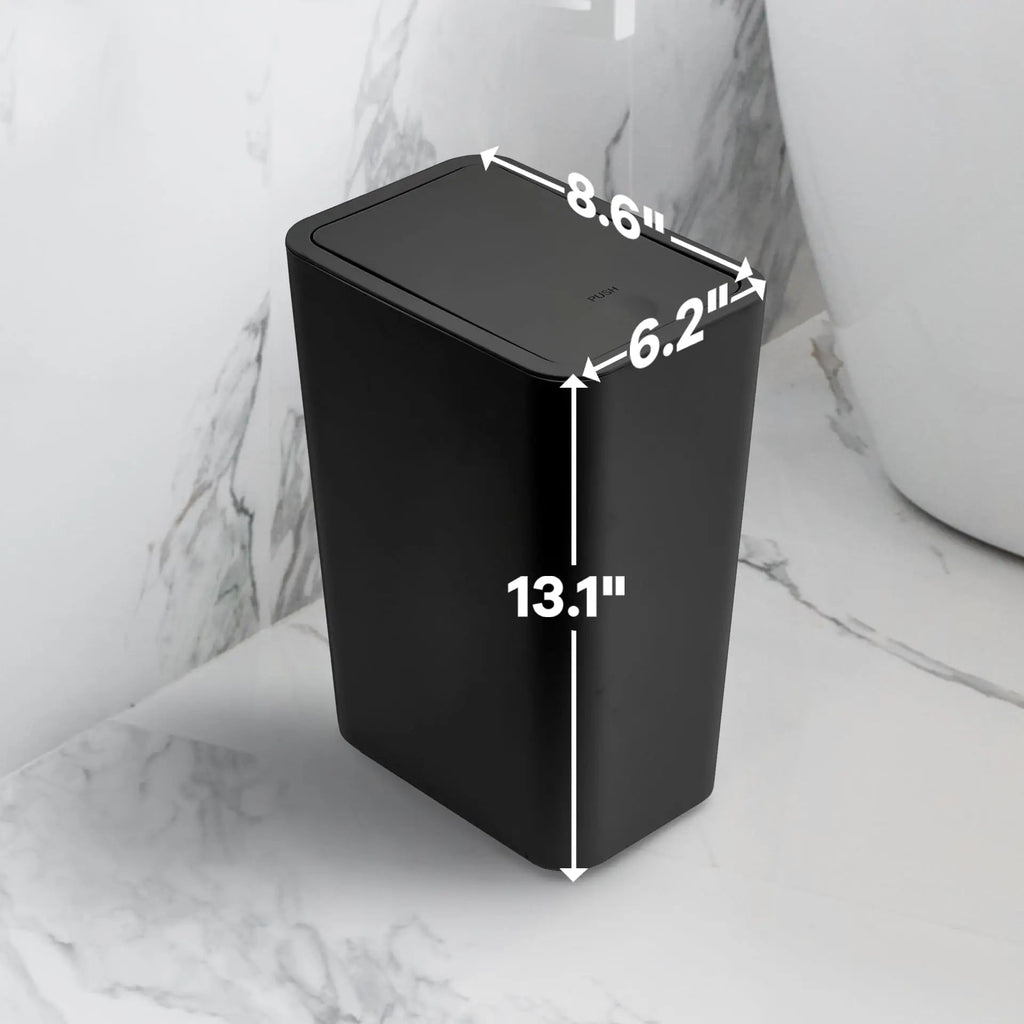 EcoPress 10L Trash Can for Bathroom