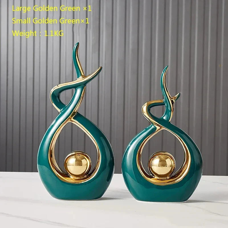 ScandiForm Ceramic Figure | Nordic Home Decor | Handcrafted Sculpture | Home Accessory for Living Room & Office