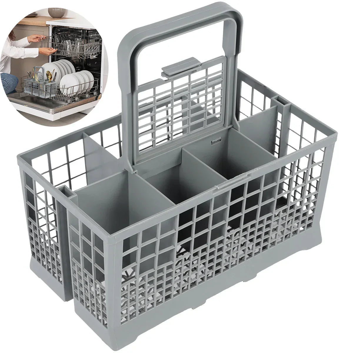 DishEase Cutlery Basket | Foldable & Universal | Sturdy & Heat Resistant | For Dishwasher