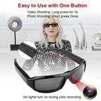 1080P HD Wearable Sunglasses Camera with Video Recorder for Outdoor Surveillance
