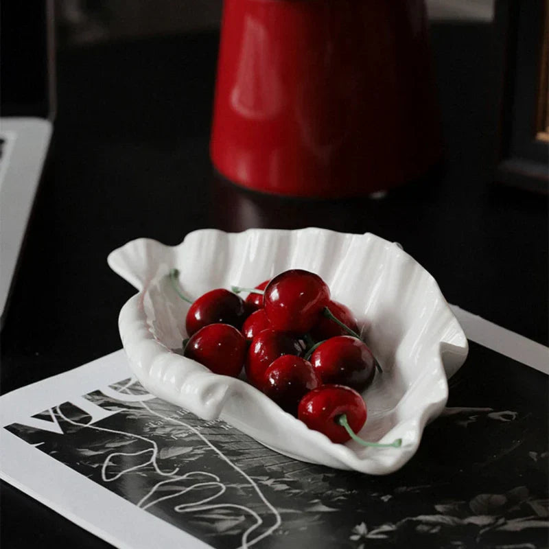 Cream Ceramic Shell Plate