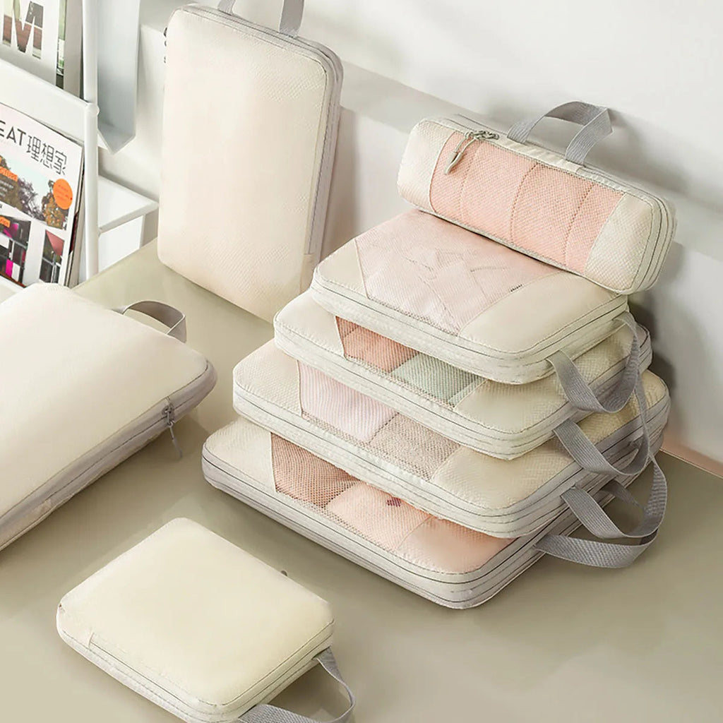 PackNest Compression Organizer Set | 5-piece | Space-saving & Water-repellent | Ideal for travel & everyday use