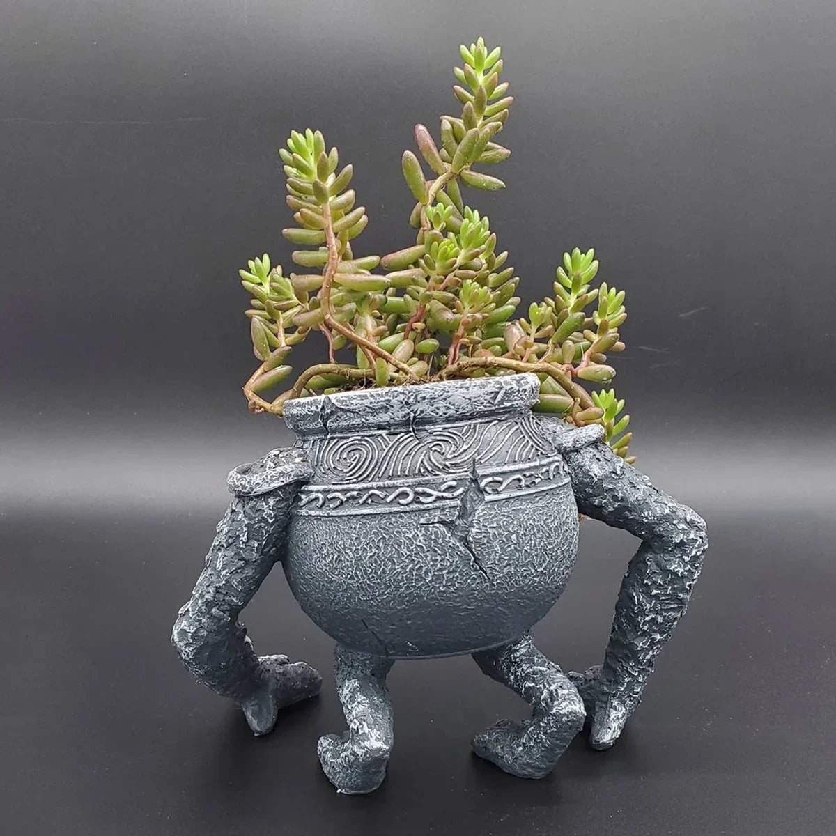 TerraNook Plant Pot | Retro Design | Weatherproof & UV-resistant | Resin