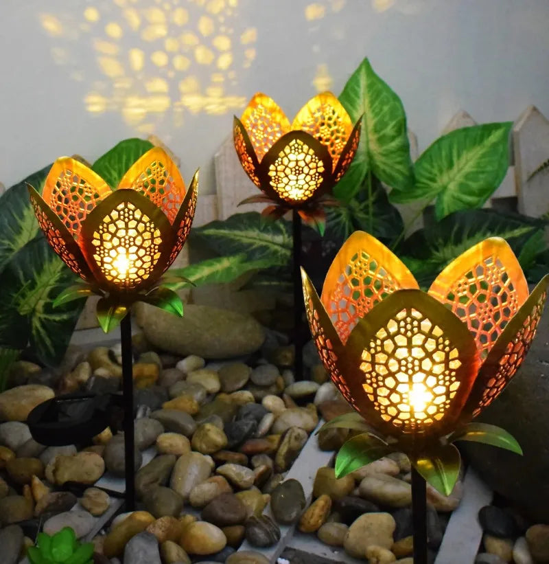 Solar Garden Light Lotus Flower – Decorative LED Outdoor Lighting for Garden and Yard