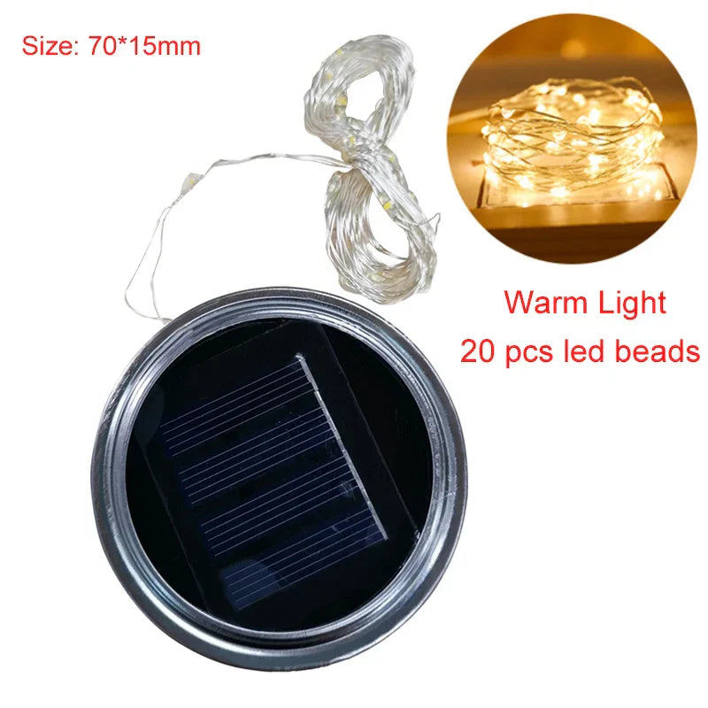 GlowJar Solar Deck Lights | Solar Powered | Warm White LED Fairy Lights | For Garden & Balcony