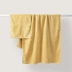 Retro Striped Polyester Towel, Quick-Drying and Machine-Washable