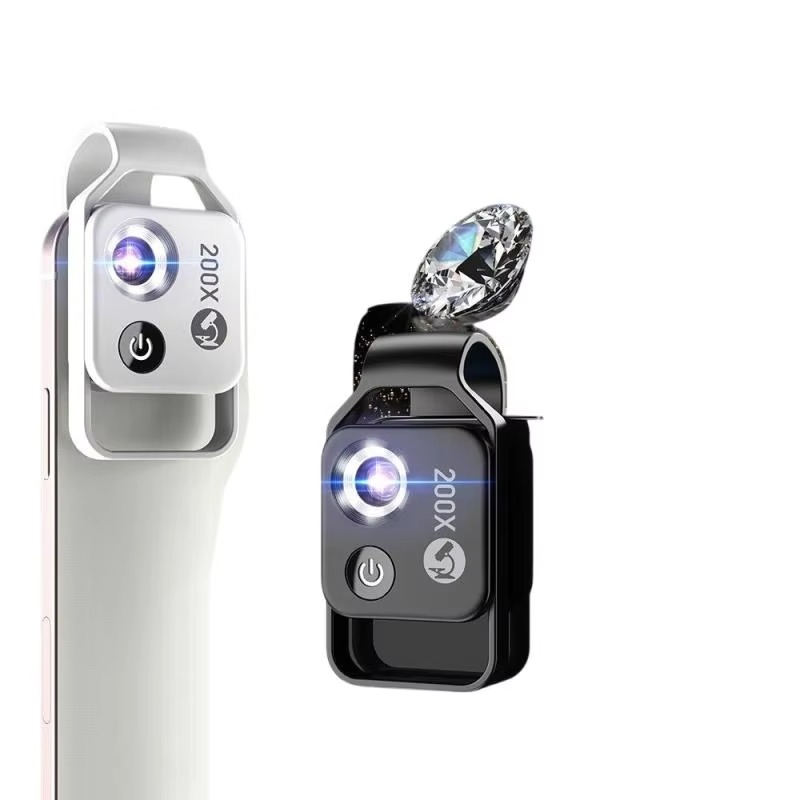 200X Zoom Professional Microscope Lens for Smartphones with Clip