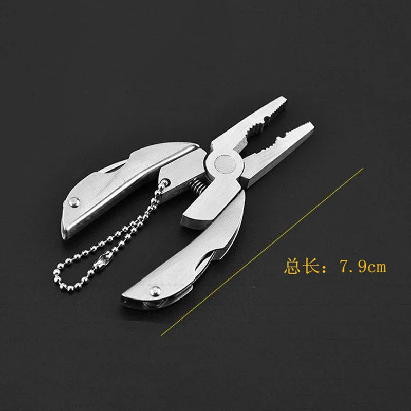 Mini-Multitool TrekMate | Folding Pliers with Knife | Keychain Format | Outdoor & Camping