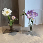 Acrylic Floral Photo Frame Vase