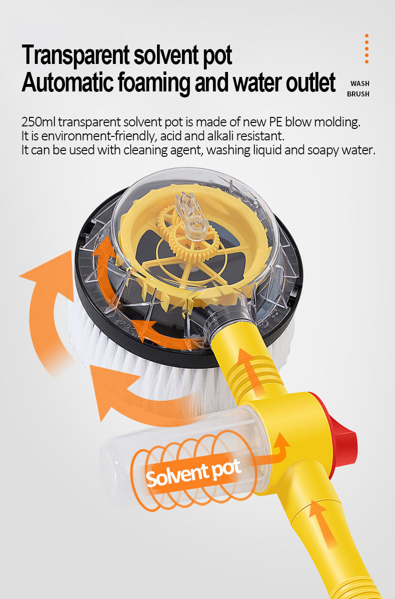 TurboBrush 360 Car Wash Brush – Rotating Brush with Soap Dispenser & Extension Pole