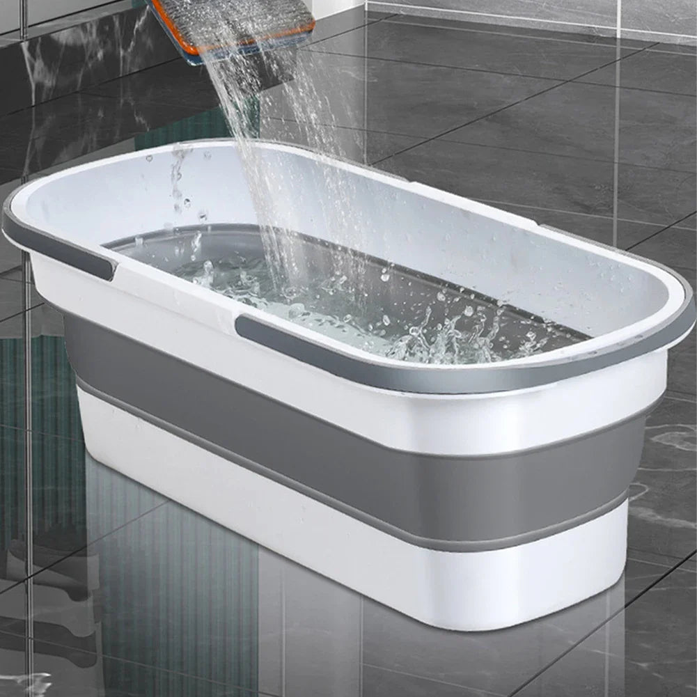 Foldora Foldable Rectangular Wash Basin | Portable Bucket with Large Capacity | For Camping, Household & Travel
