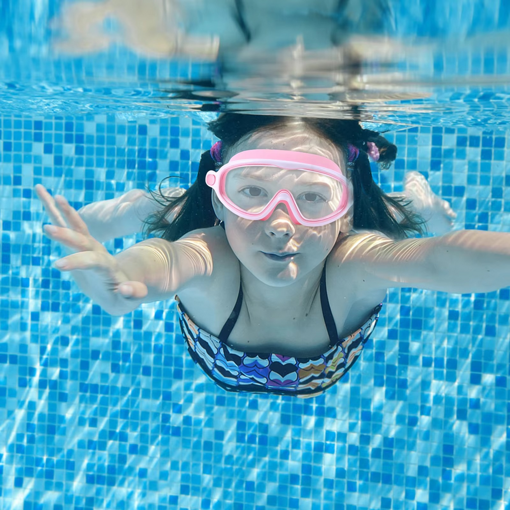 2-Pack HD Swimming Goggles with Earplugs, Wide-View Waterproof Dive Mask