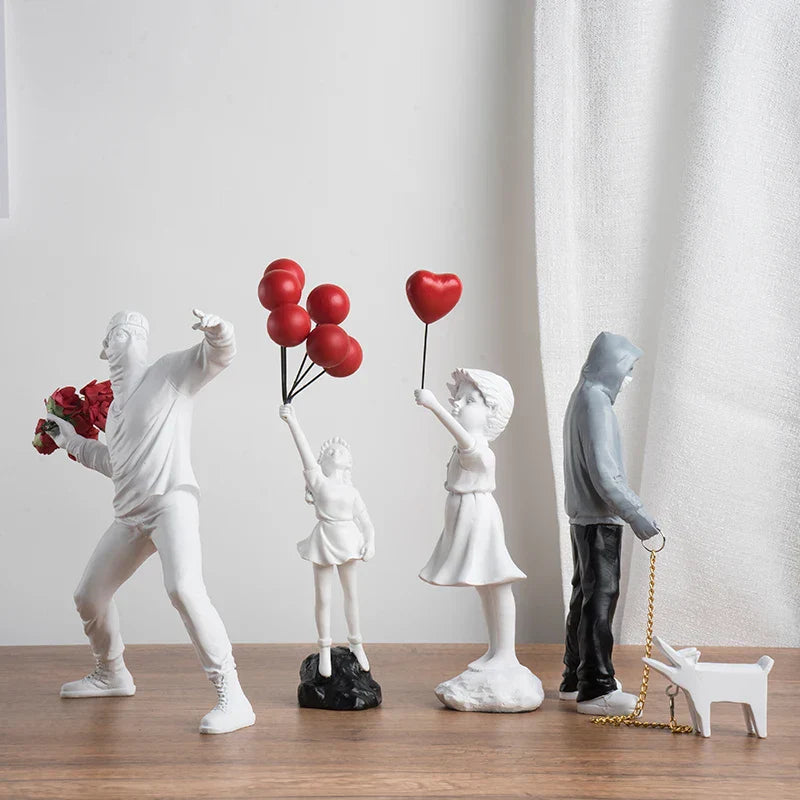 Banksy inspired sculpture collection