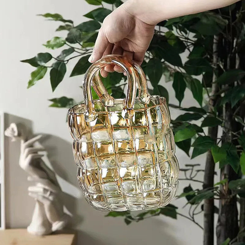 Glass Bag Vase