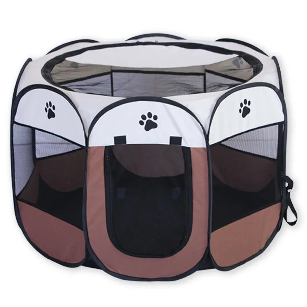 Pawvia Foldable Cat Tent | Portable Outdoor Enclosure for Cats & Small Dogs | Breathable & Washable | 72×72×45 cm