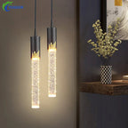 Chandelier with crystal pendants